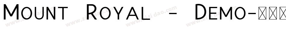 Mount Royal - Demo字体转换